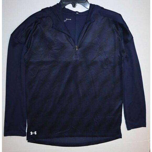 Under Armour 1351230 411 Womens Sz S Academy Blue Locker Emboss 1/4 Zip Pullover - Picture 6 of 7